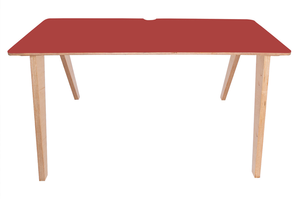 West Loop Modern Plywood Desk - Barn Red Top