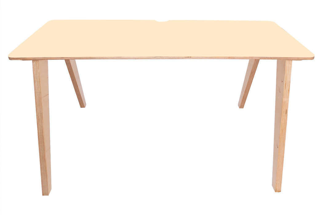 West Loop Modern Plywood Desk - Pearl White Top