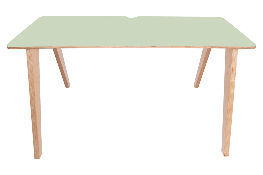 West Loop Modern Plywood Desk - Pistachio Green Top