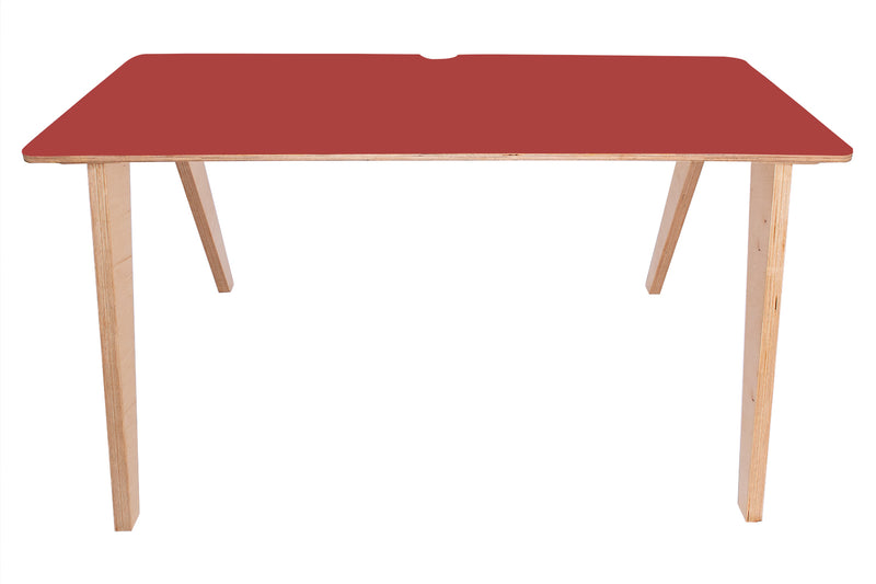 West Loop Modern Plywood Desk - Barn Red Top
