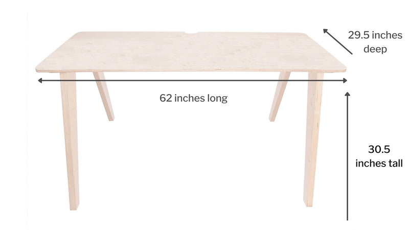 West Loop Modern Plywood Desk - All Natural Top